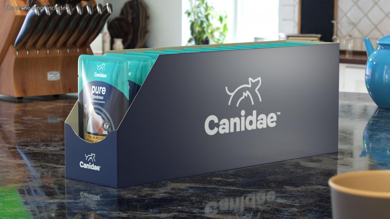 3D Canidae Cat Food Pouch Box