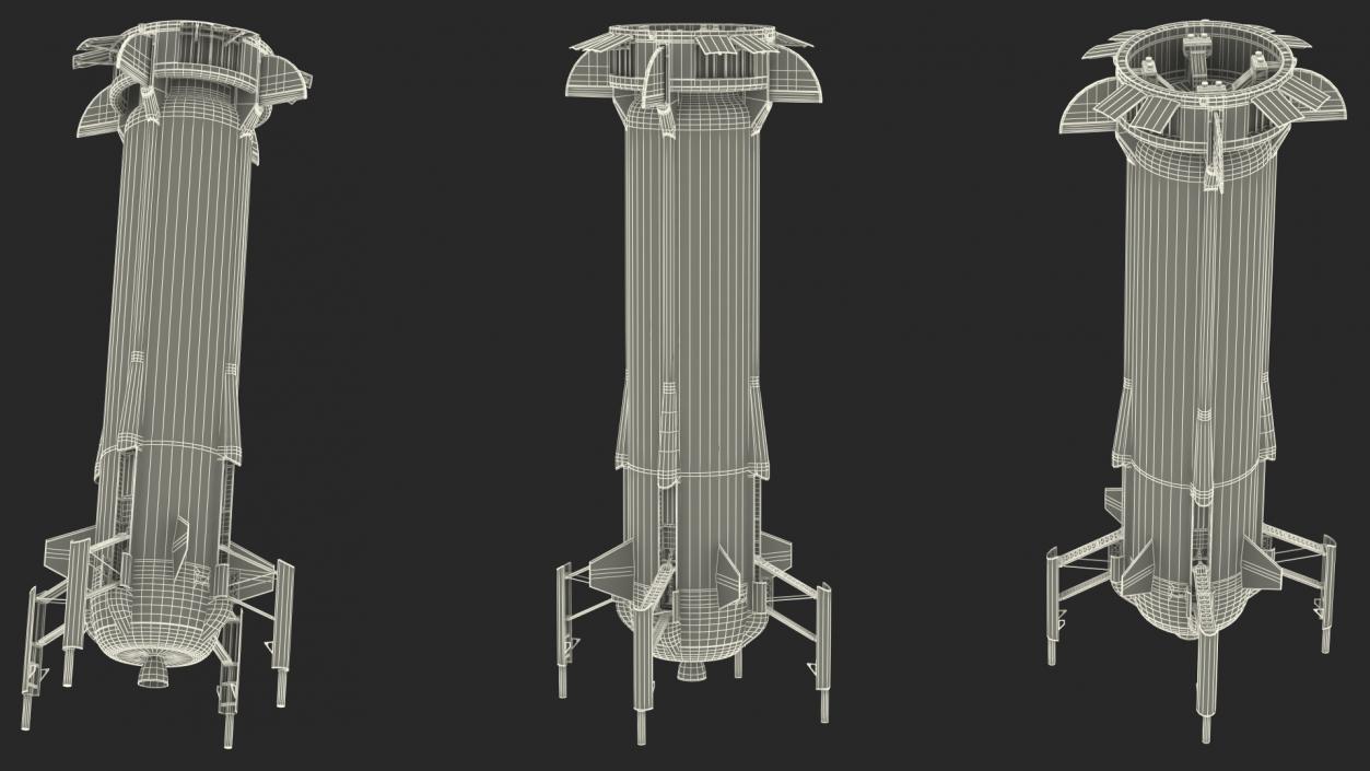 3D Rocket Booster Rigged