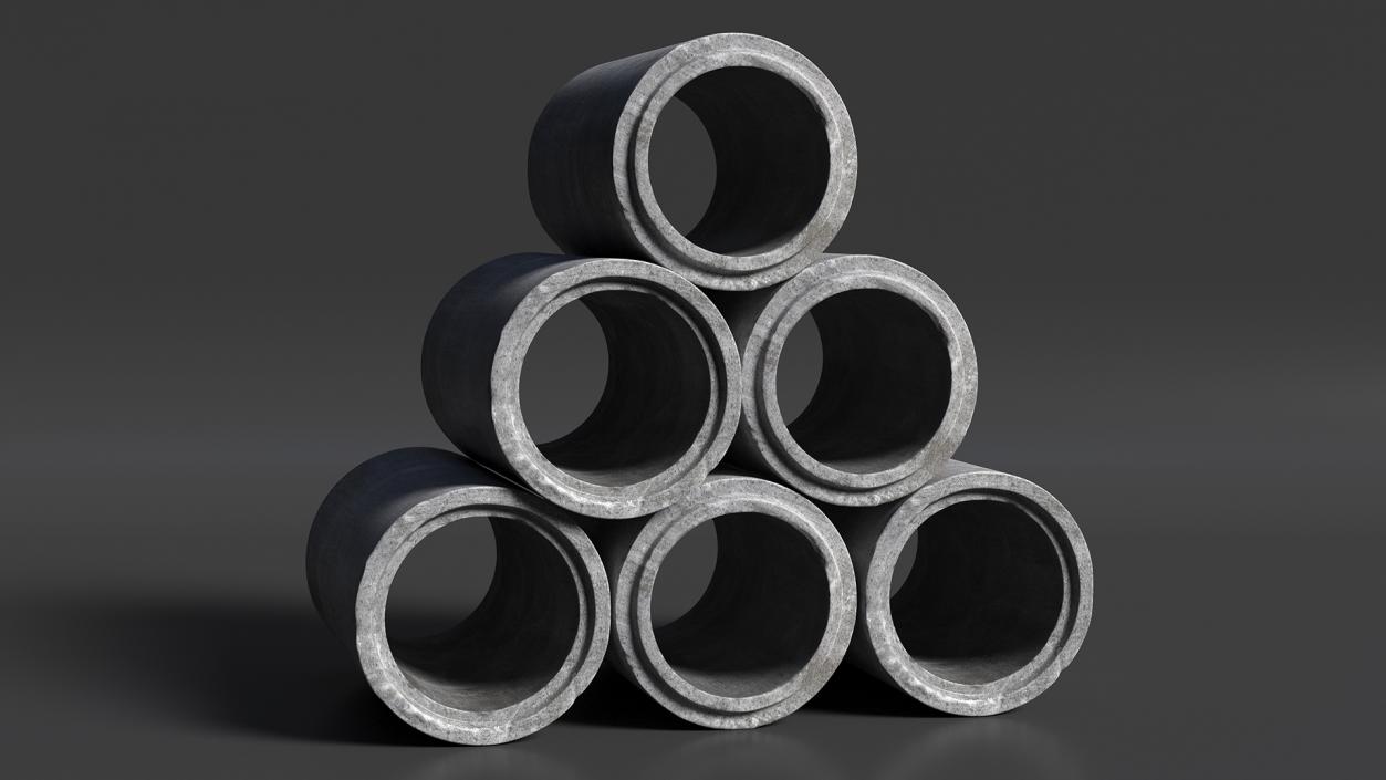 Concrete Drainage Pipe 3D