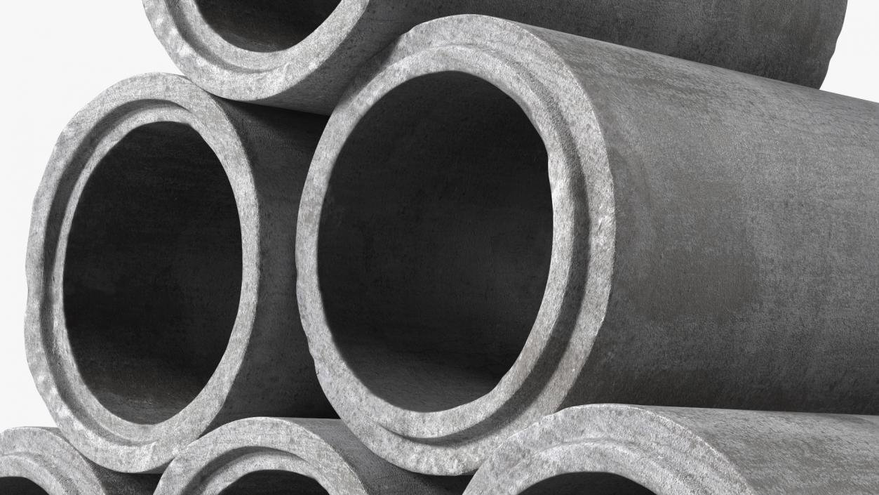 Concrete Drainage Pipe 3D