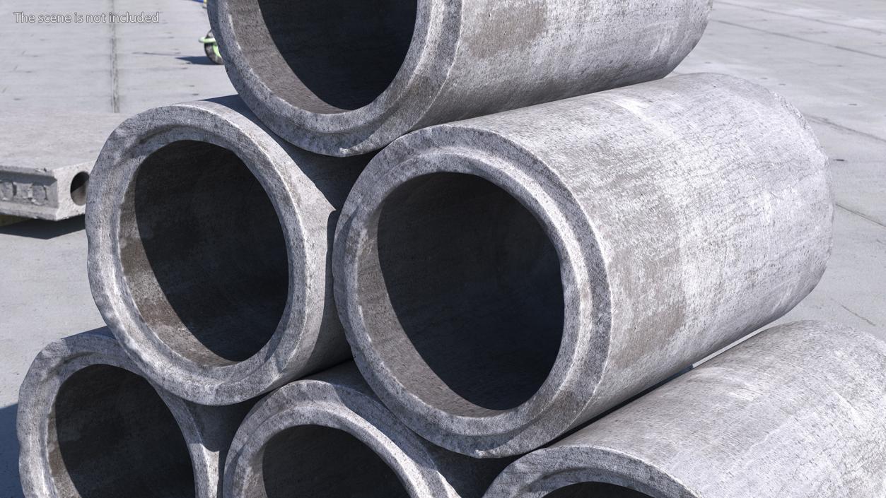 Concrete Drainage Pipe 3D