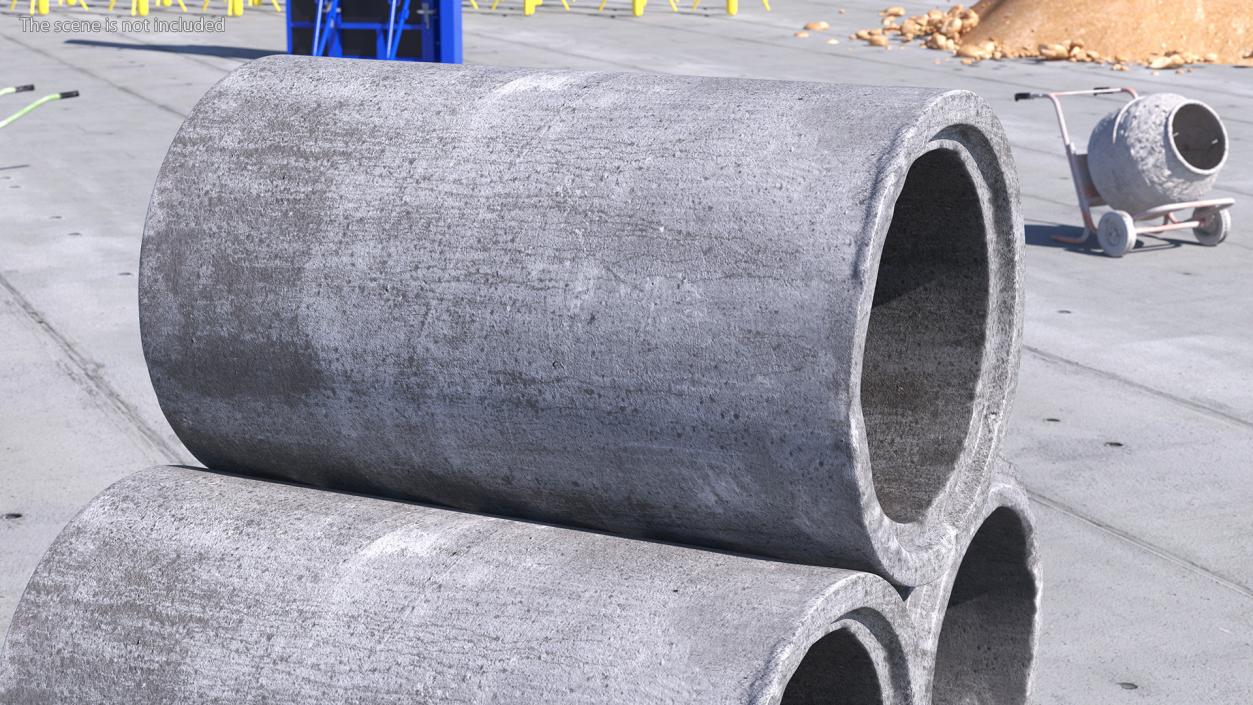 Concrete Drainage Pipe 3D