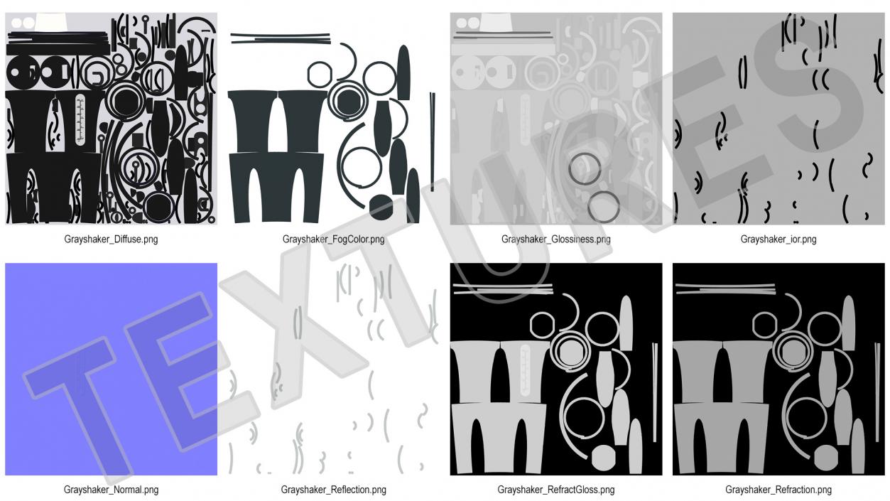 Protein Shaker Bottle Disassembled 3D model