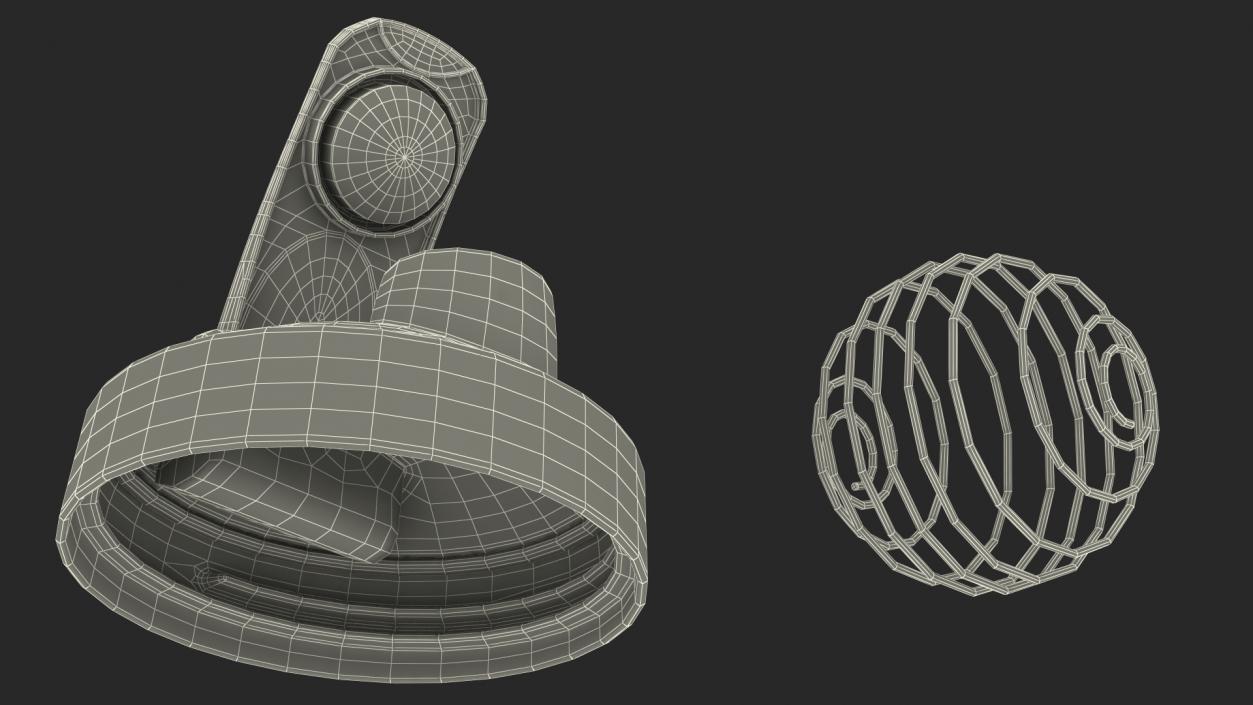 Protein Shaker Bottle Disassembled 3D model