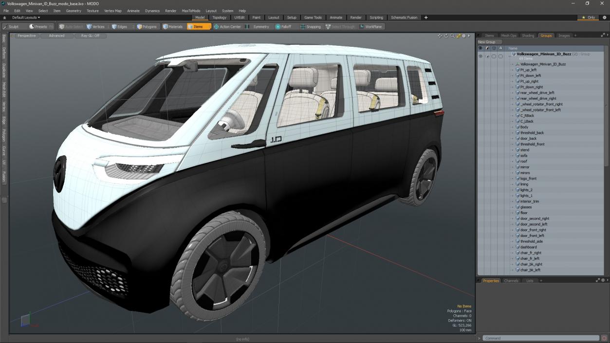 3D Volkswagen Minivan ID Buzz