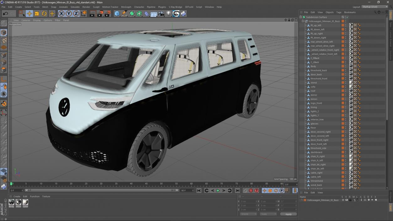 3D Volkswagen Minivan ID Buzz