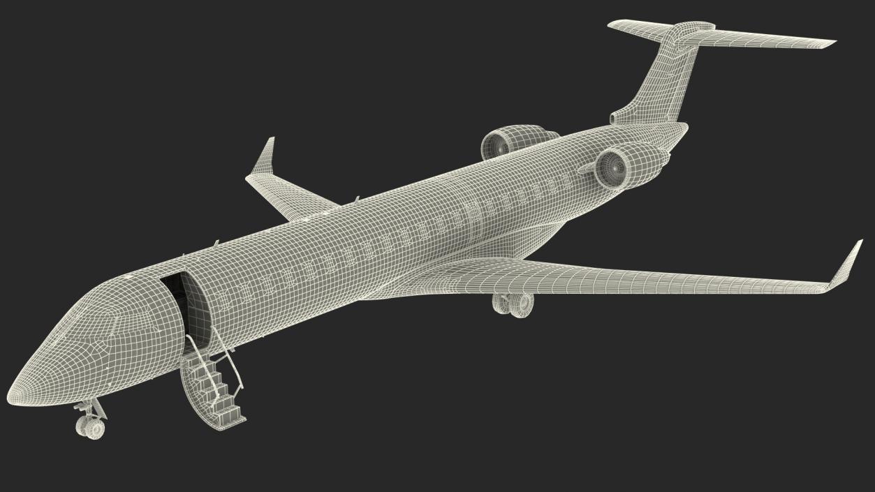 Bombardier CRJ550 Regional Jet United Express Rigged 3D