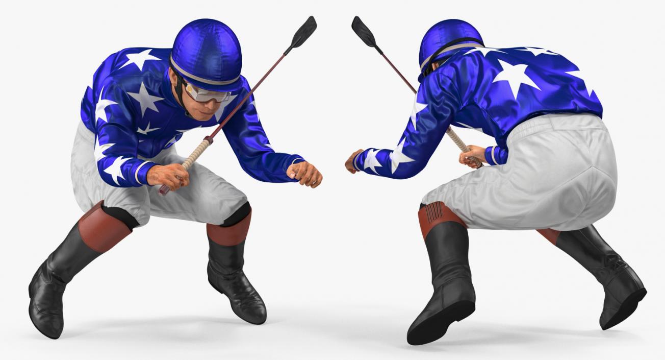 3D model Jockey on Horse