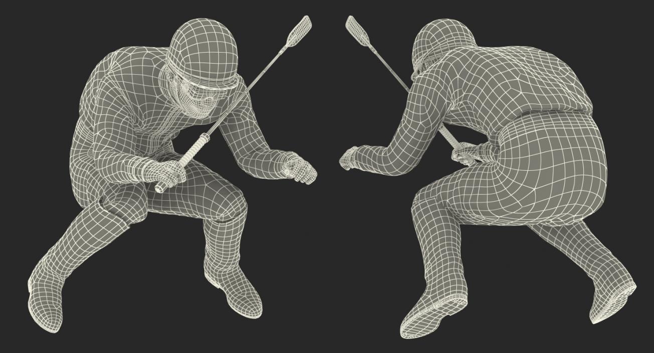 3D model Jockey on Horse