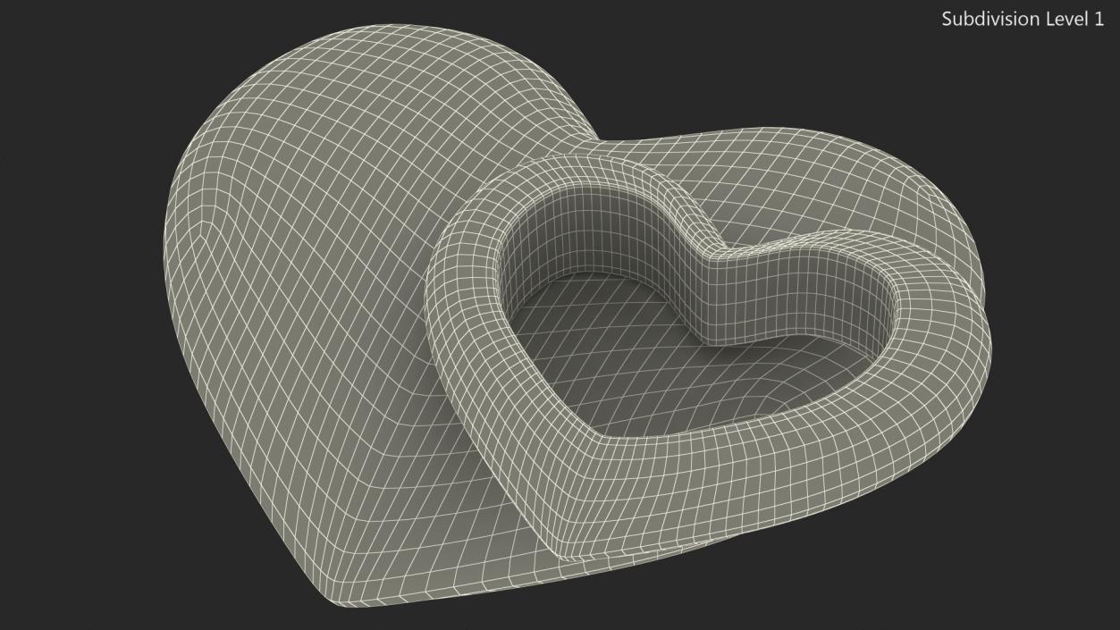 3D model Red and White Hearts