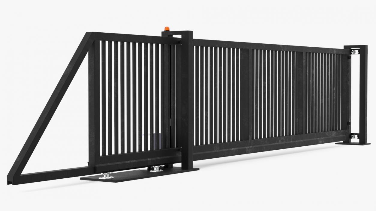 3D Heavy Duty Industrial Gates Black model