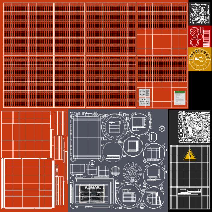 3D Construction Lift Cabin model