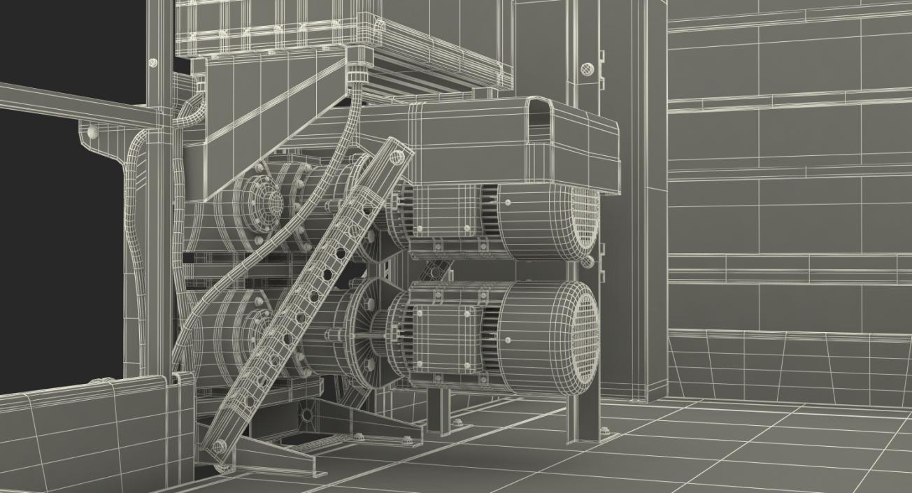 3D Construction Lift Cabin model