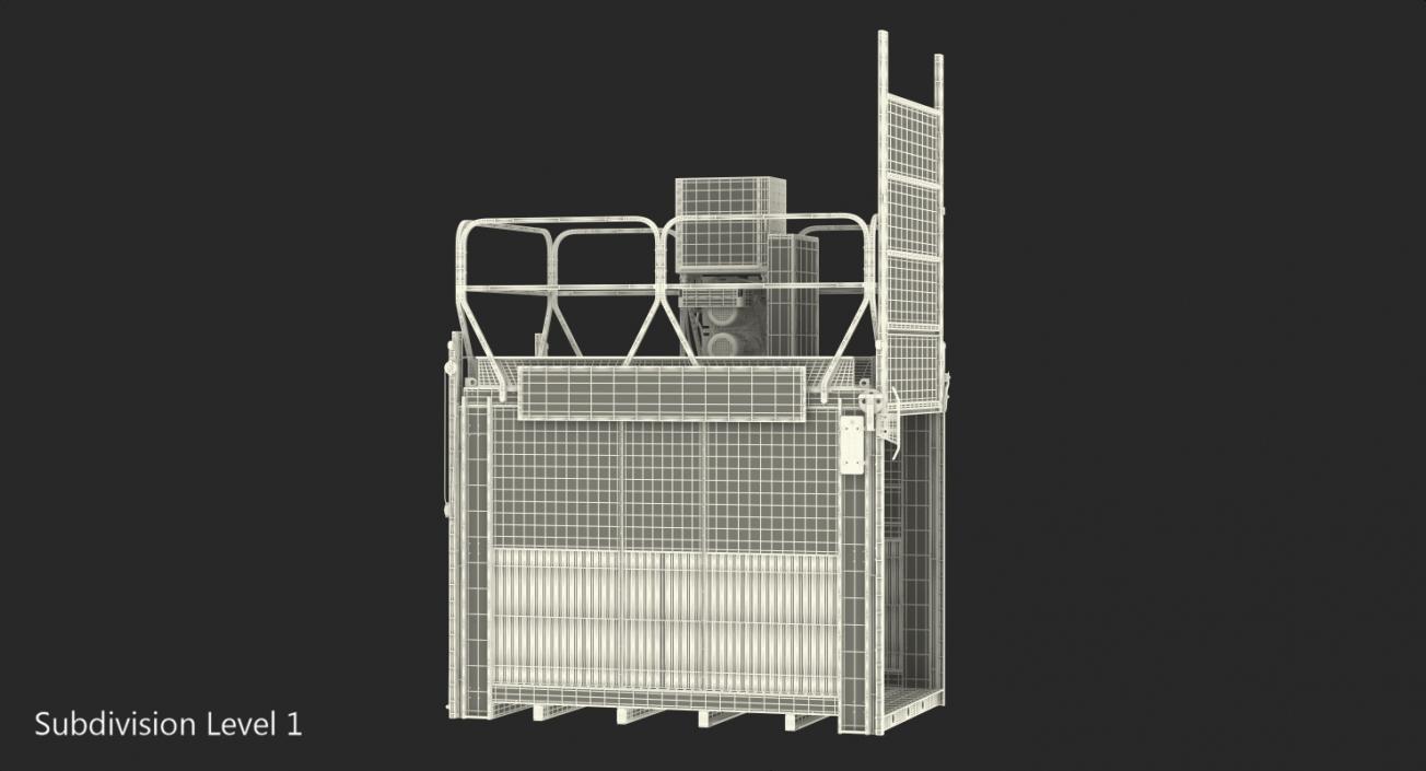 3D Construction Lift Cabin model