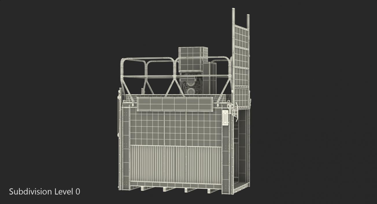 3D Construction Lift Cabin model