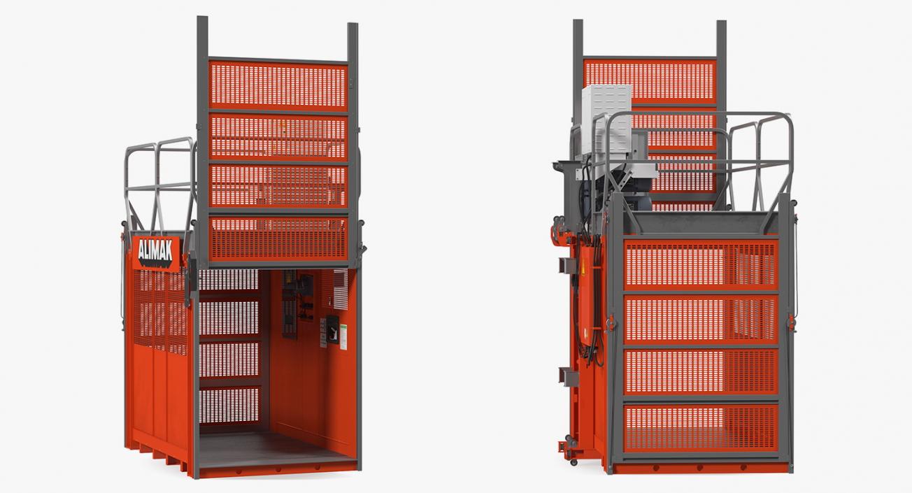 3D Construction Lift Cabin model