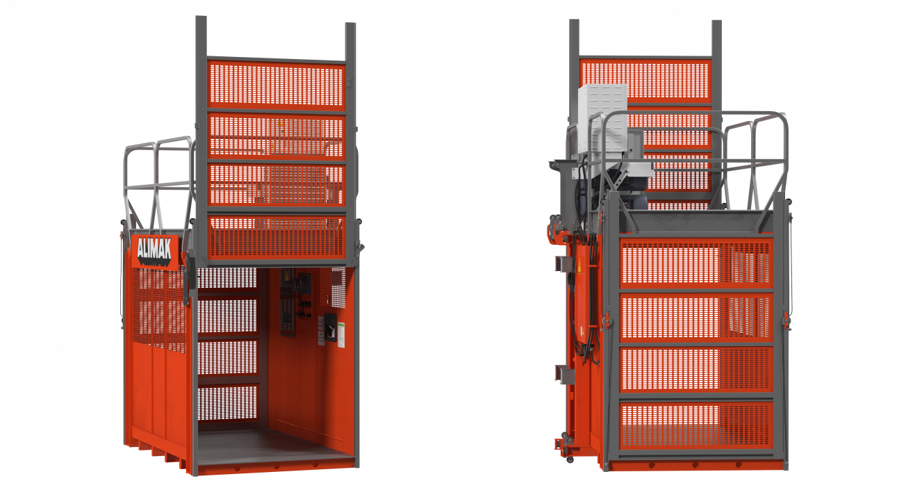 3D Construction Lift Cabin model