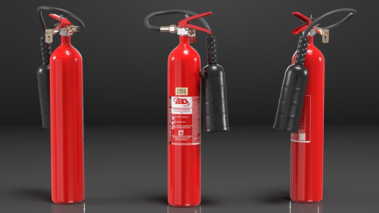 Fire Safety SG 5Kg CO2 Marine Fire Extinguisher 3D