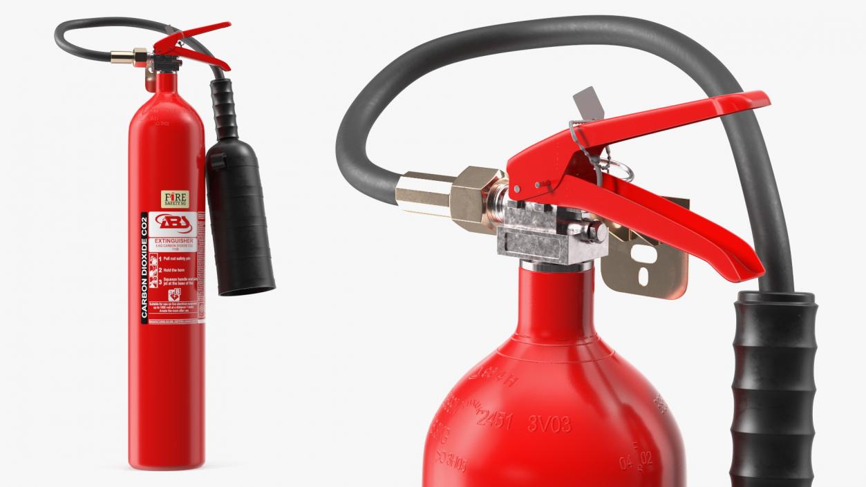 Fire Safety SG 5Kg CO2 Marine Fire Extinguisher 3D