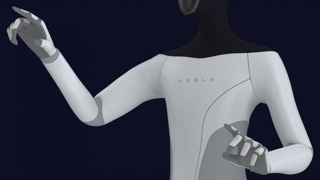 3D Tesla Bot Pointing Pose model