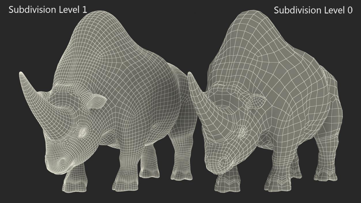 3D Elasmatherium Standing Pose Fur