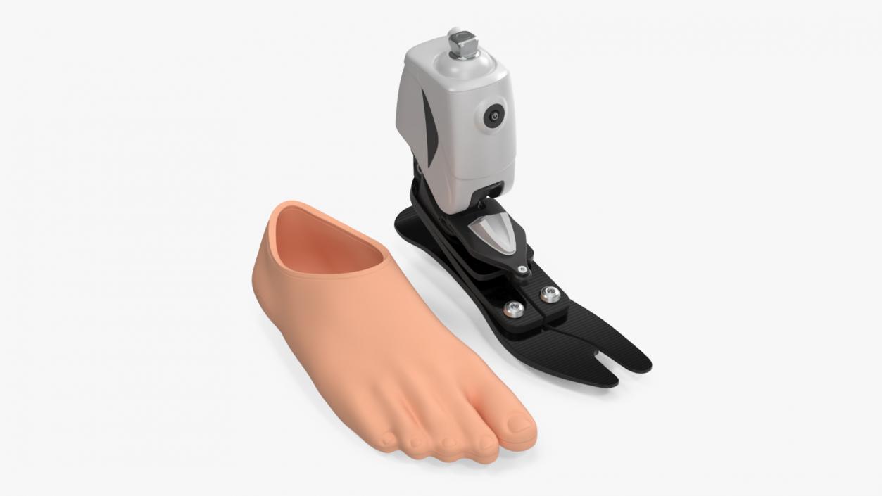 Bionic Prosthesis with Rubber Foot 3D model