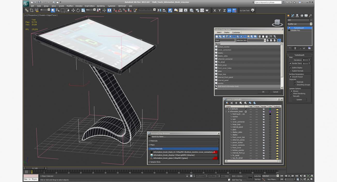 Multi Touch Information Kiosk 3D model