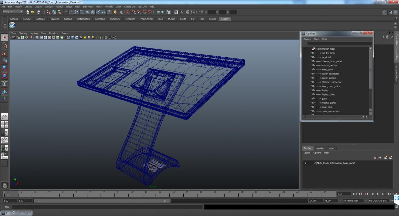 Multi Touch Information Kiosk 3D model