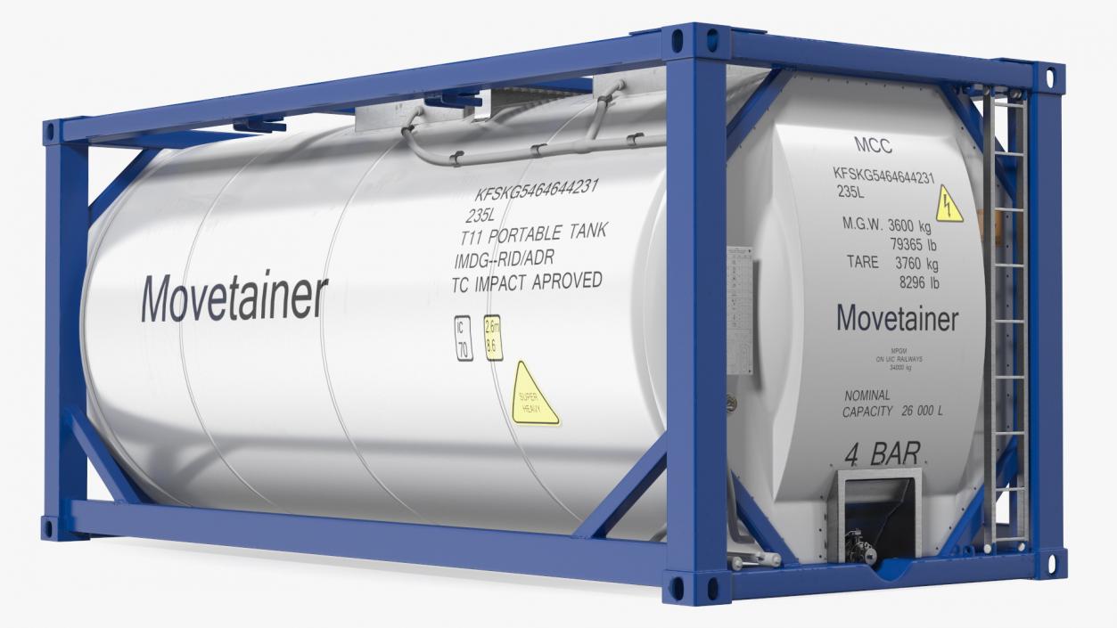 Standard ISO Tank Container 3D