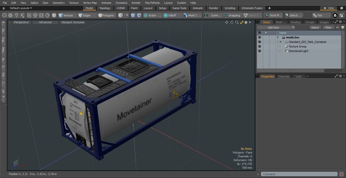 Standard ISO Tank Container 3D