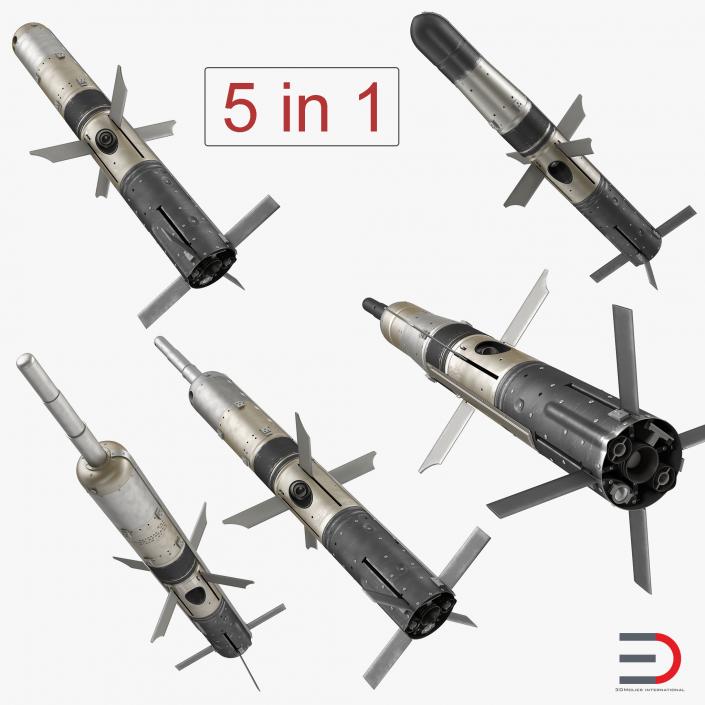 3D TOW Missiles Collection model