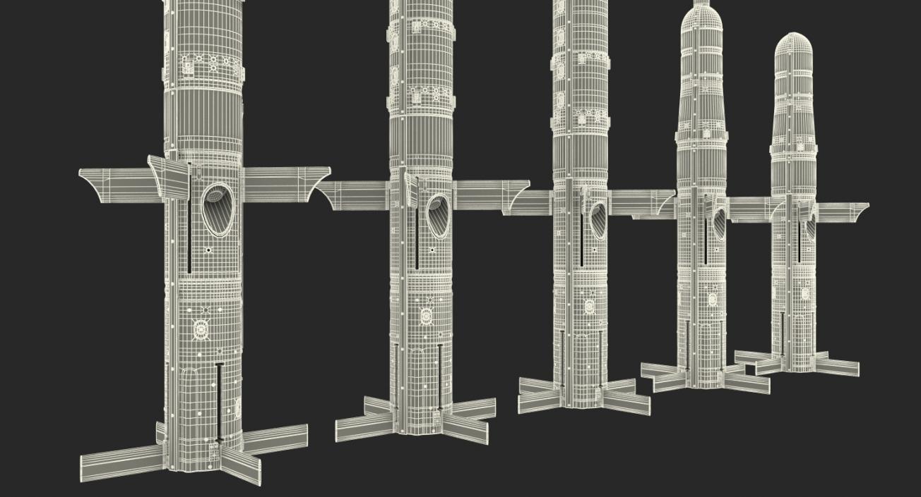 3D TOW Missiles Collection model