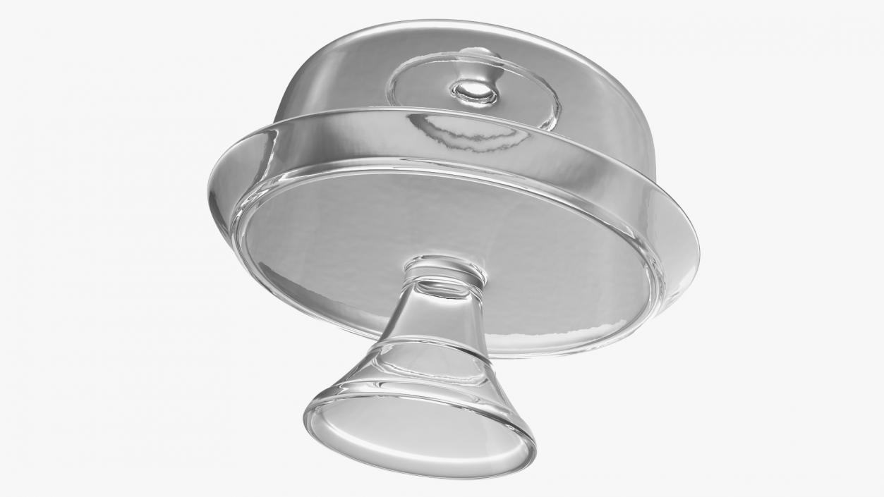 3D Cake Stand Glass with Dome