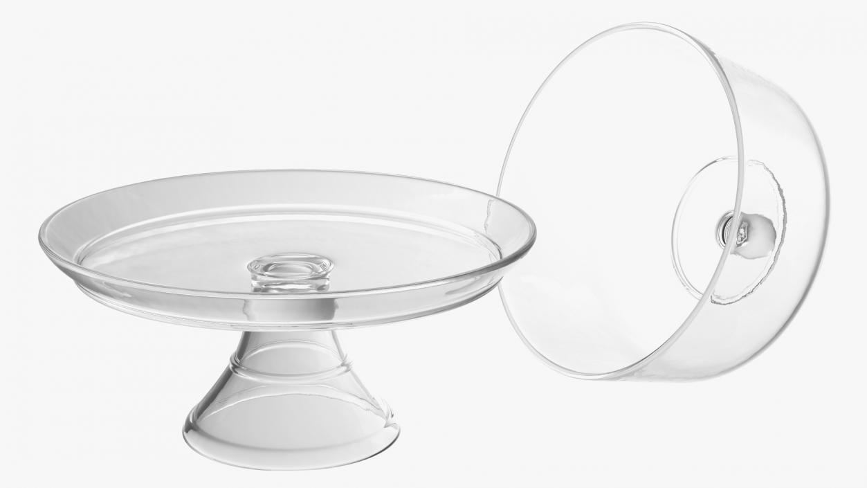 3D Cake Stand Glass with Dome