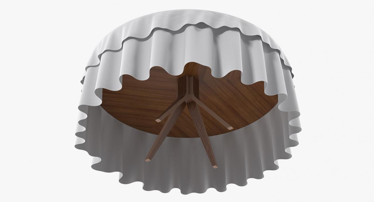 3D model Round Dining Served Table