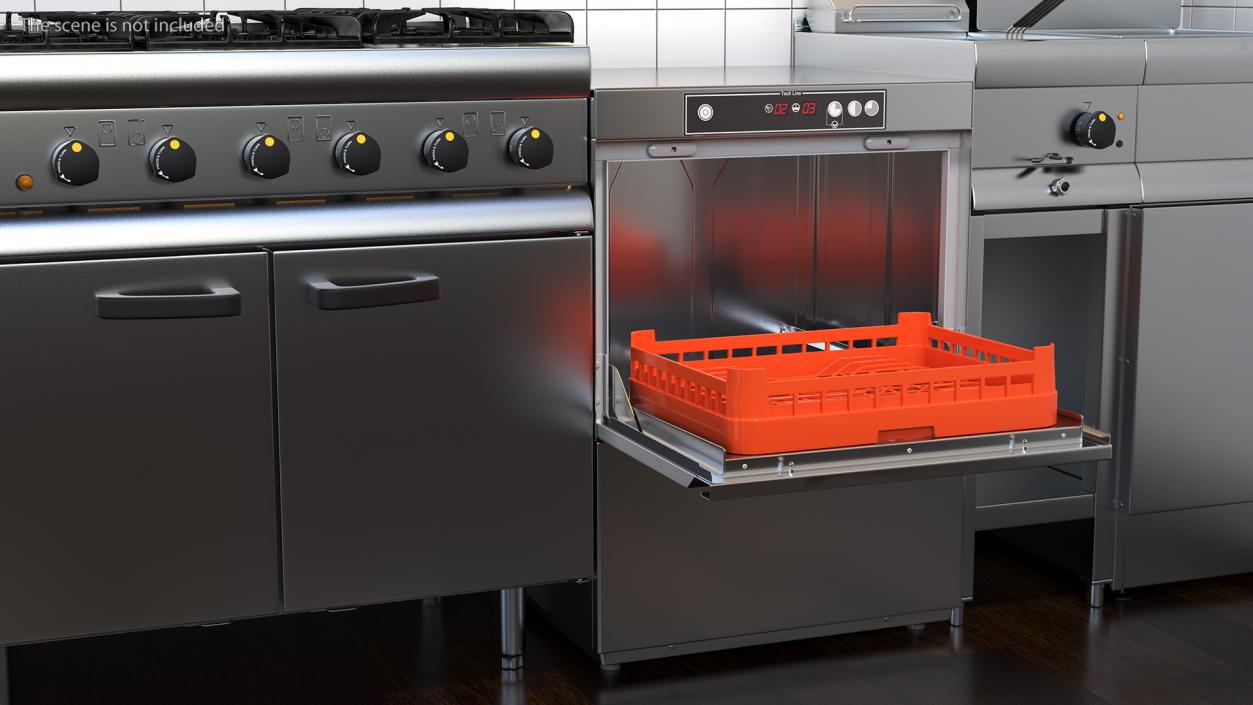 Commercial Dishwasher Asber 3D