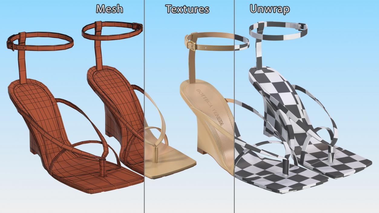 Brand Sandals Collection 3D model