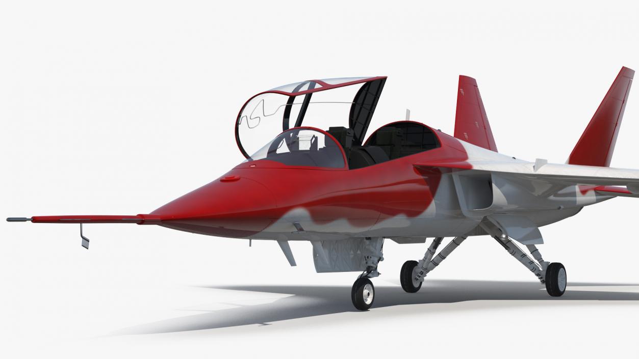 Military Trainer Aircraft Rigged 3D