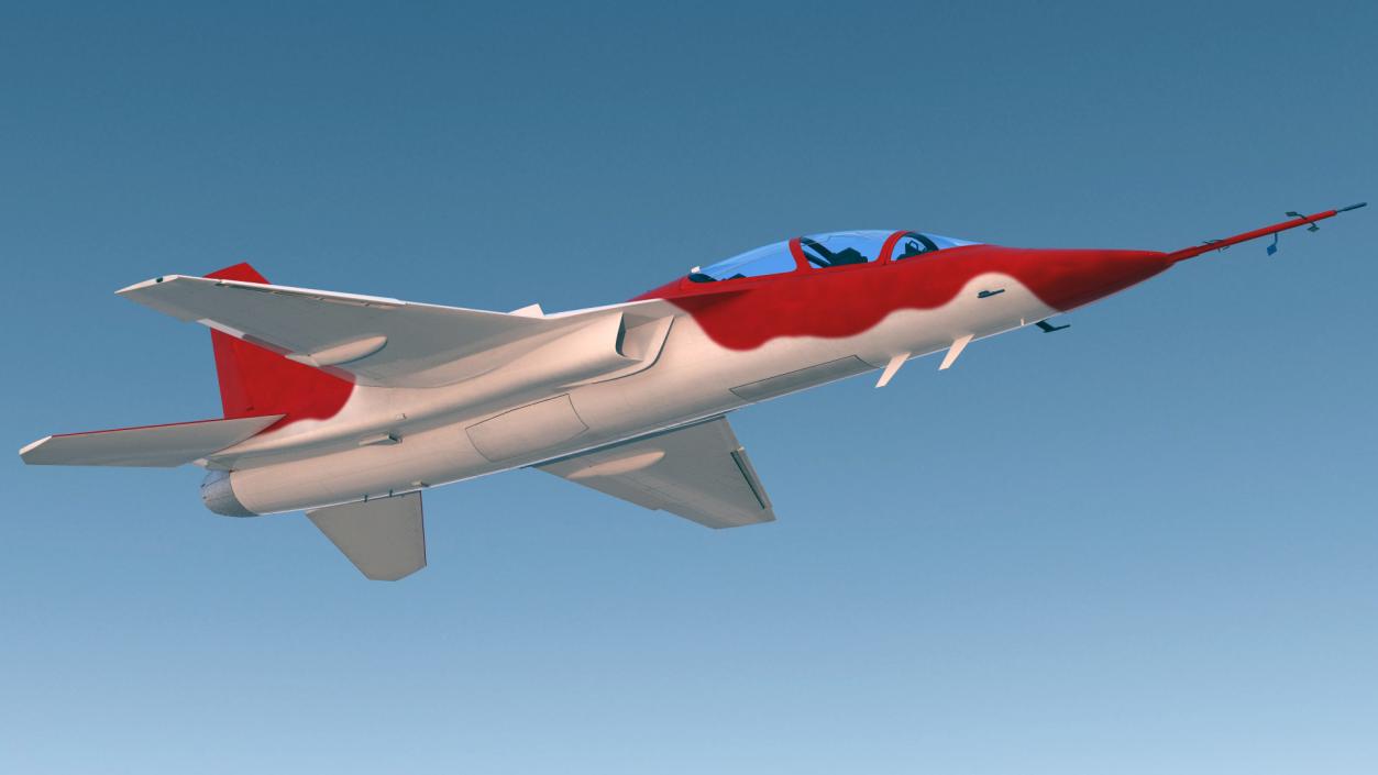 Military Trainer Aircraft Rigged 3D