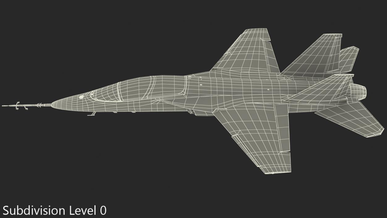 Military Trainer Aircraft Rigged 3D