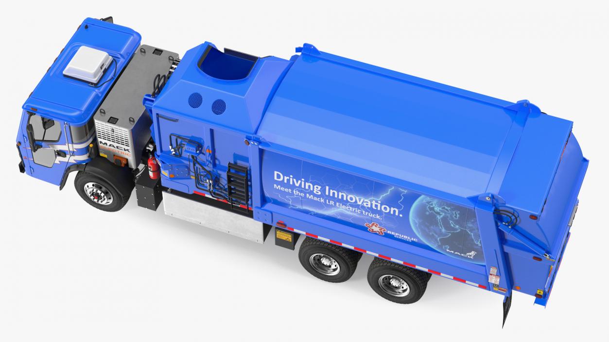 Mack LR Electric Truck Blue 3D