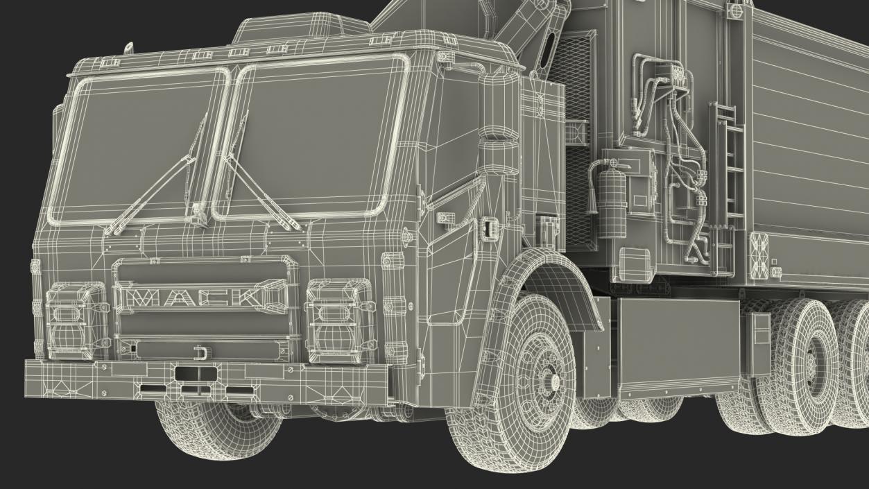 Mack LR Electric Truck Blue 3D