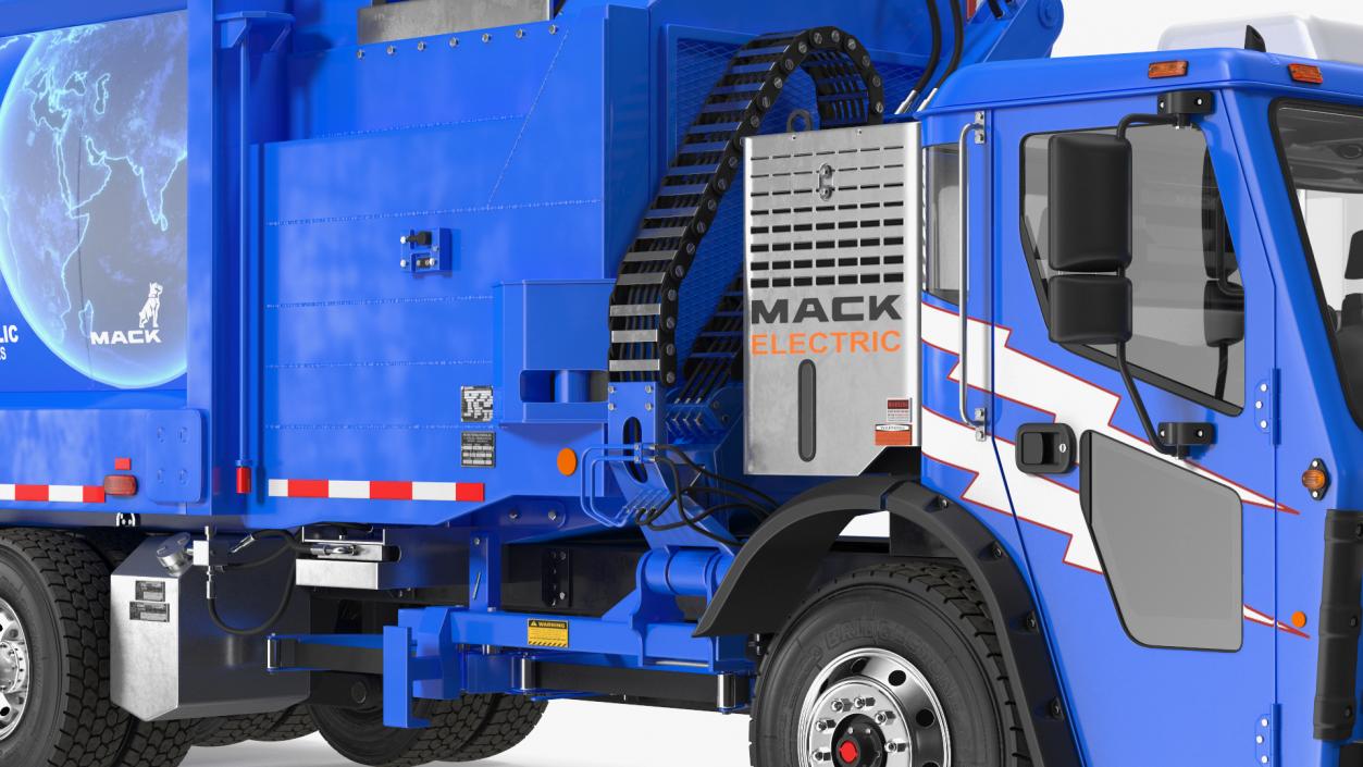 Mack LR Electric Truck Blue 3D