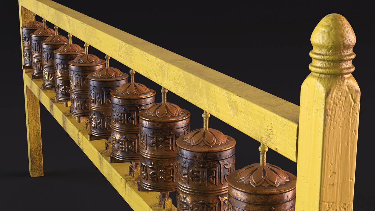 Bronze Prayer Wheel 3D model