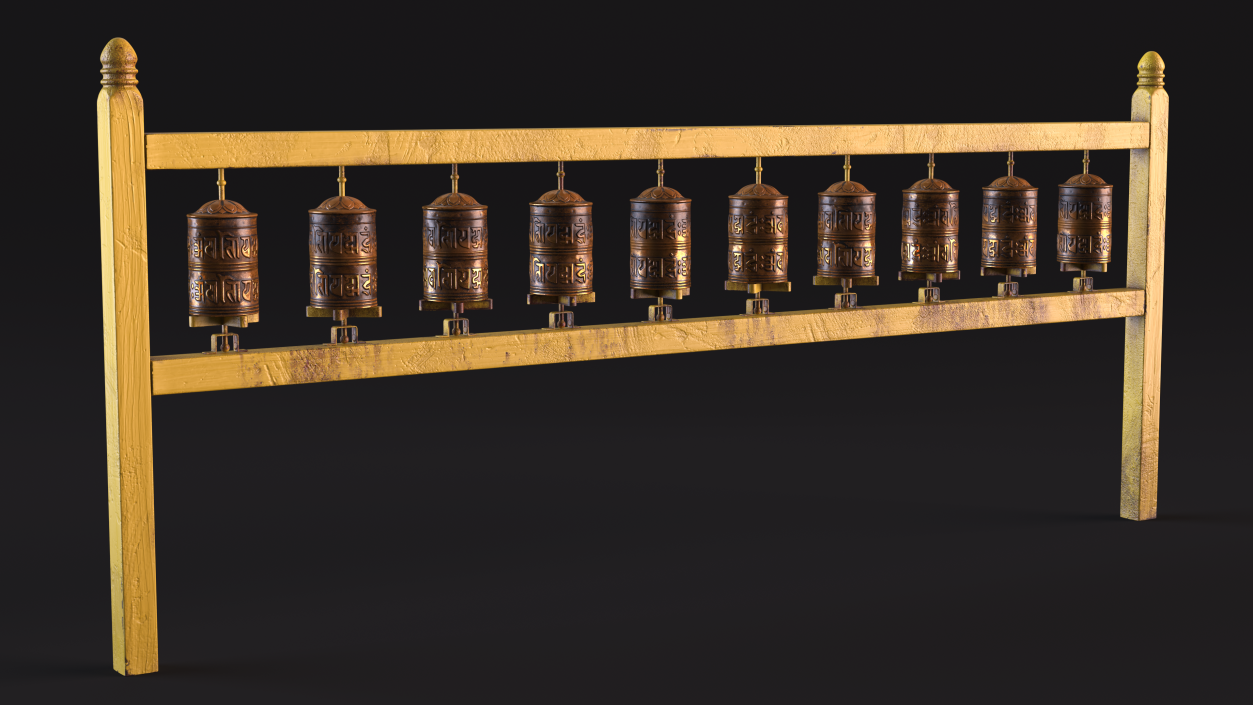 Bronze Prayer Wheel 3D model