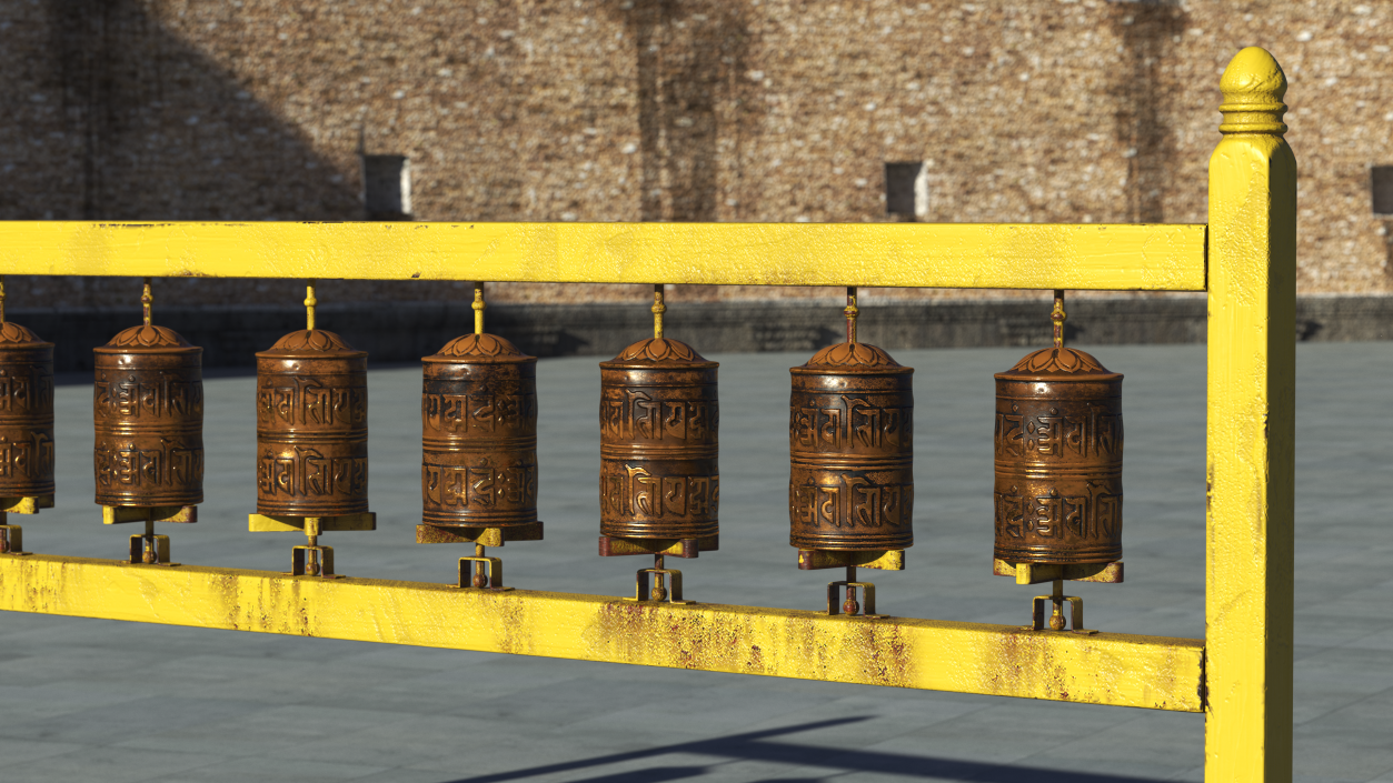 Bronze Prayer Wheel 3D model