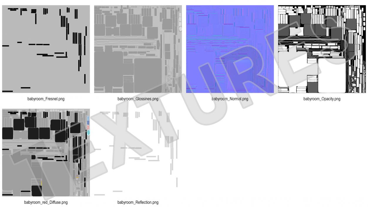 Grey Baby Playpen Full of Plastic Balls 3D model