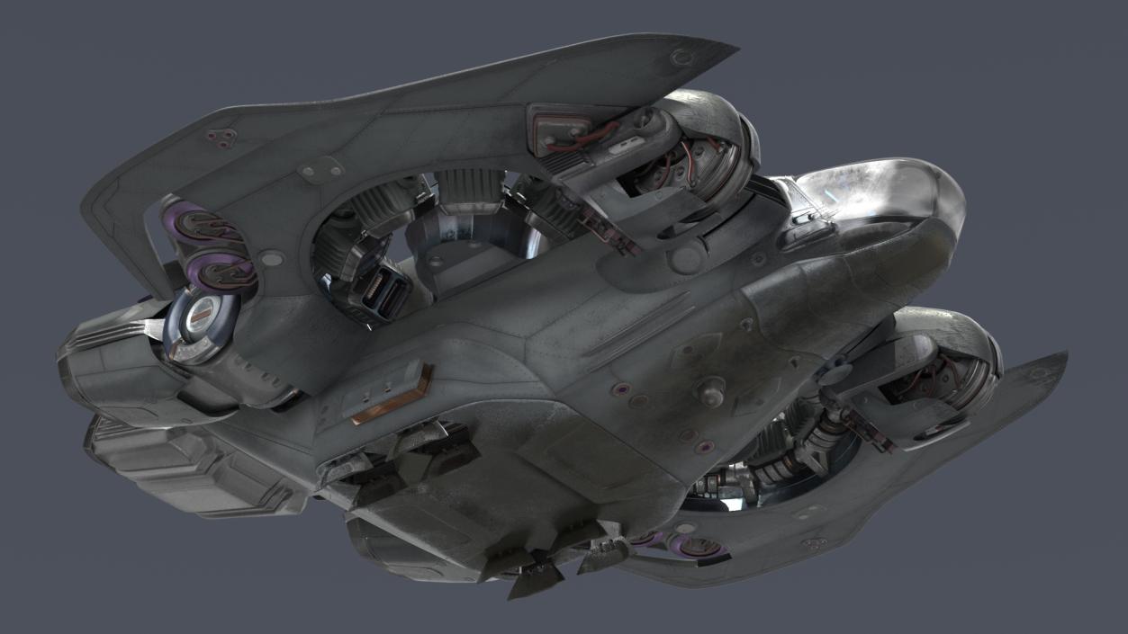 3D model Sci Fi Spacecraft Rigged Collection