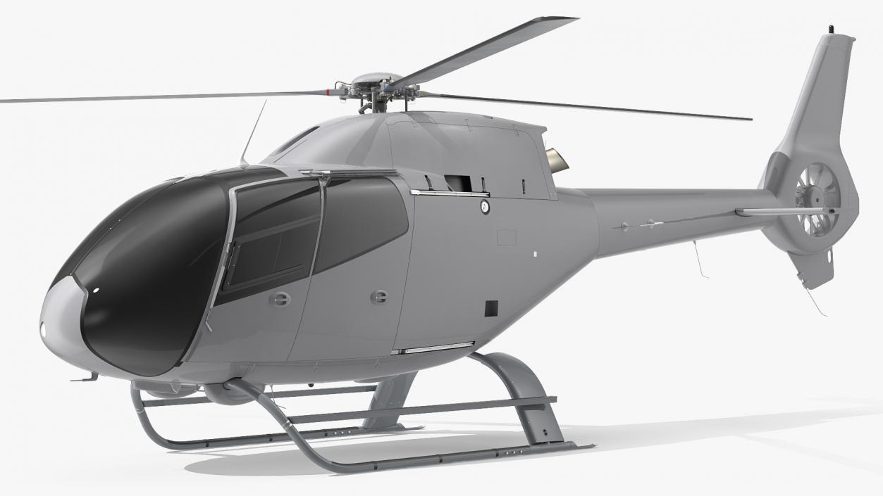 3D Lightweight Helicopter Simple Interior model