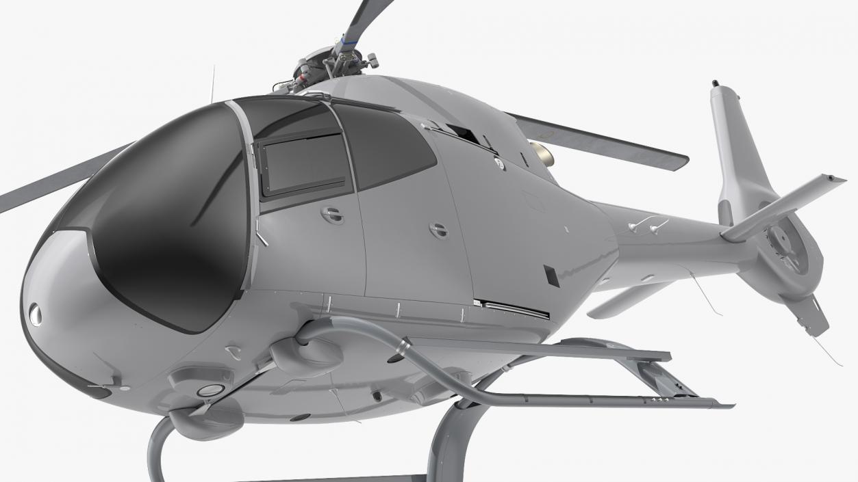 3D Lightweight Helicopter Simple Interior model